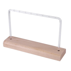 Wood & Acrylic Earring Display Stand w/ Base Storage