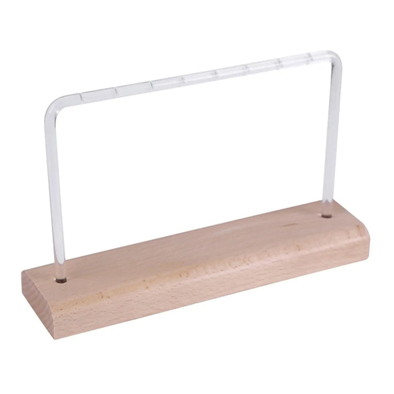 Wood & Acrylic Earring Display Stand w/ Base Storage