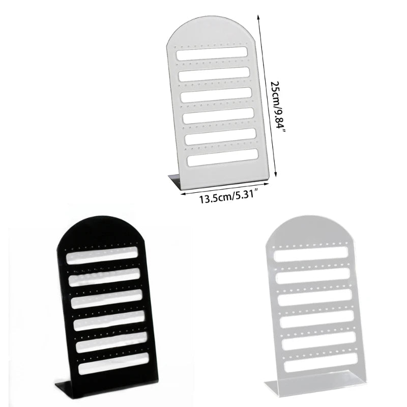 Acrylic Earring Display Stand Porous Organizer 3 Colors