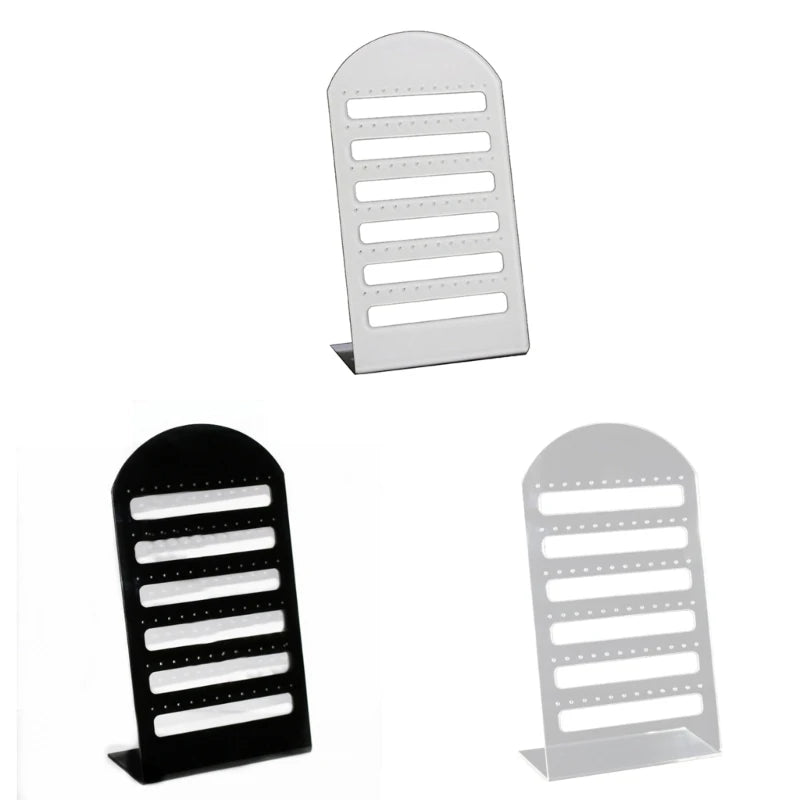 Acrylic Earring Display Stand Porous Organizer 3 Colors