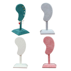 Ear Shaped Earrings Holder Stand Flannel Jewelry Hanging Rack