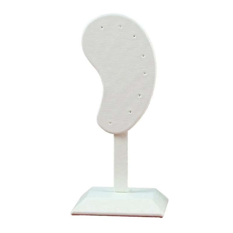Ear Shaped Earrings Holder Stand Flannel Jewelry Hanging Rack