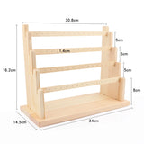Wooden Earring Display Stand Jewelry Holder Organizer Rack