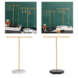 T-Shaped Earring Display Organizer Marble Base Tower Rack