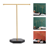 T-Shaped Earring Display Organizer Marble Base Tower Rack