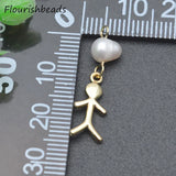 20pcs 9x19mm Anti Fading Nickel Rhodium Plated Pearl Beads Boys Girls Charms