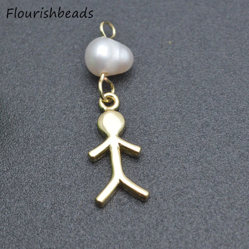 20pcs 9x19mm Anti Fading Nickel Rhodium Plated Pearl Beads Boys Girls Charms
