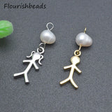20pcs 9x19mm Anti Fading Nickel Rhodium Plated Pearl Beads Boys Girls Charms