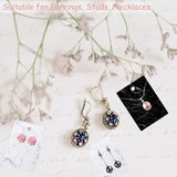 Earring Necklace Display Cards with Secure Backs and Bags