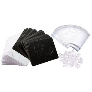 Earring Necklace Display Cards with Secure Backs and Bags