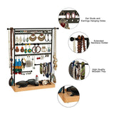 Wooden Earring & Jewelry Holder Stand with 80 Holes