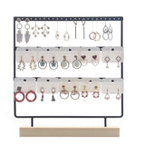 Wooden Earring Holder Jewelry Organizer Display Stand