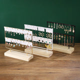 Wooden Earring Holder Jewelry Organizer Display Stand