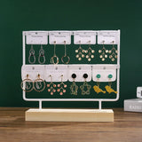 Wooden Earring Holder Jewelry Organizer Display Stand