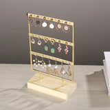 Wooden Earring Holder Jewelry Organizer Display Stand