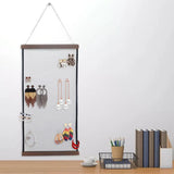 Earring Holder Mesh Display Rack Wooden Decoration