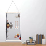 Earring Holder Mesh Display Rack Wooden Decoration