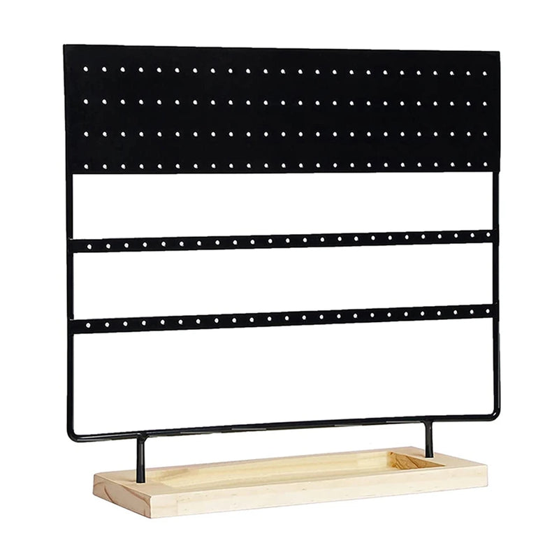 Earrings Organizer Stand 145 Holes, Wooden Jewelry Holder Tower