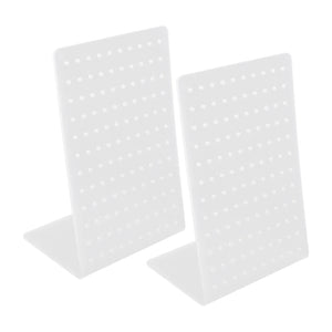 Acrylic Earring Holder Stand Rack Display Organizer L Shaped Storage Necklace