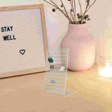 Acrylic Earring Holder Stand Rack Display Organizer L Shaped Storage Necklace