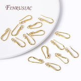 18K Plated Cubic Zircon Ear Wire with Open Loop