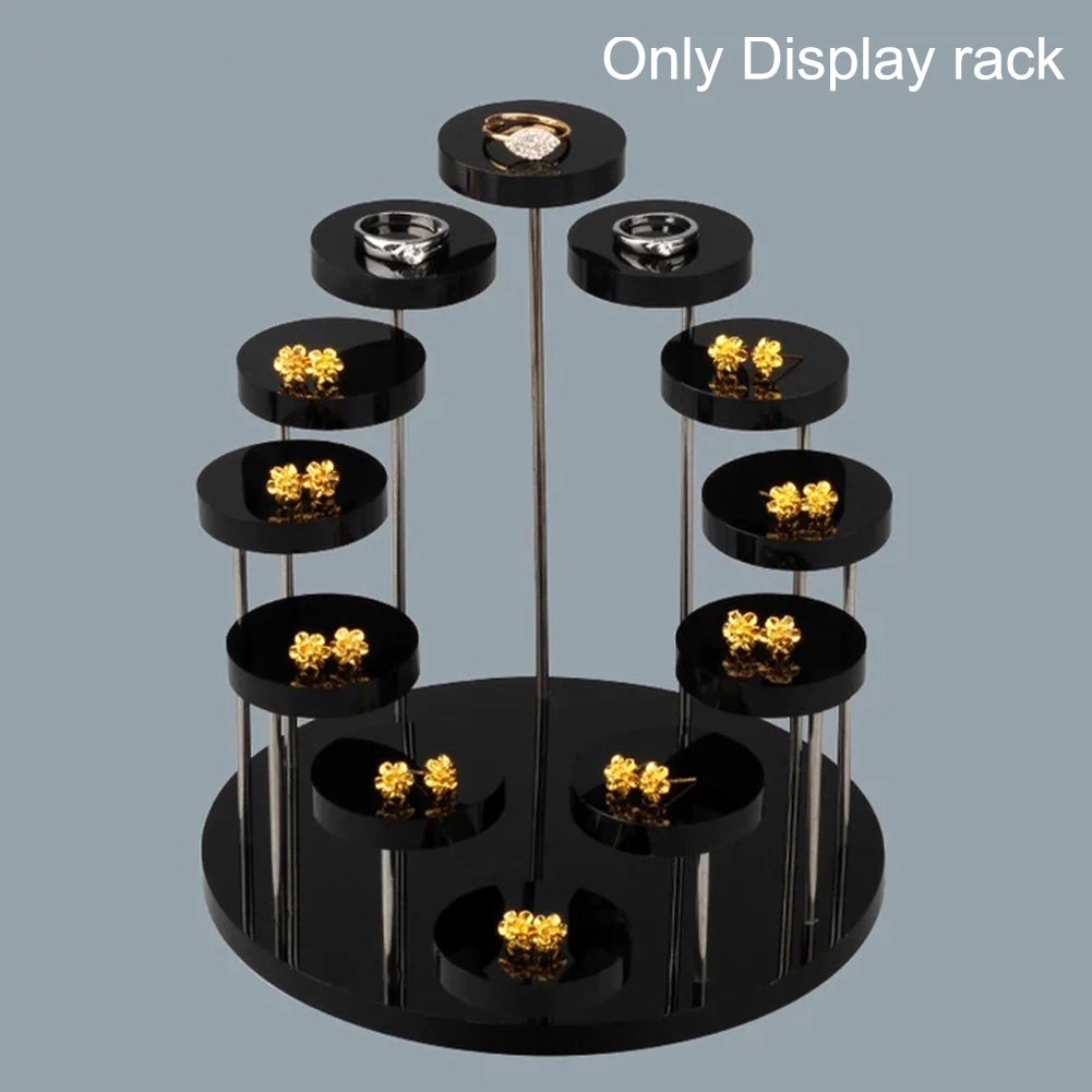 Acrylic Jewelry Display Rack - Non Slip Staggered Design