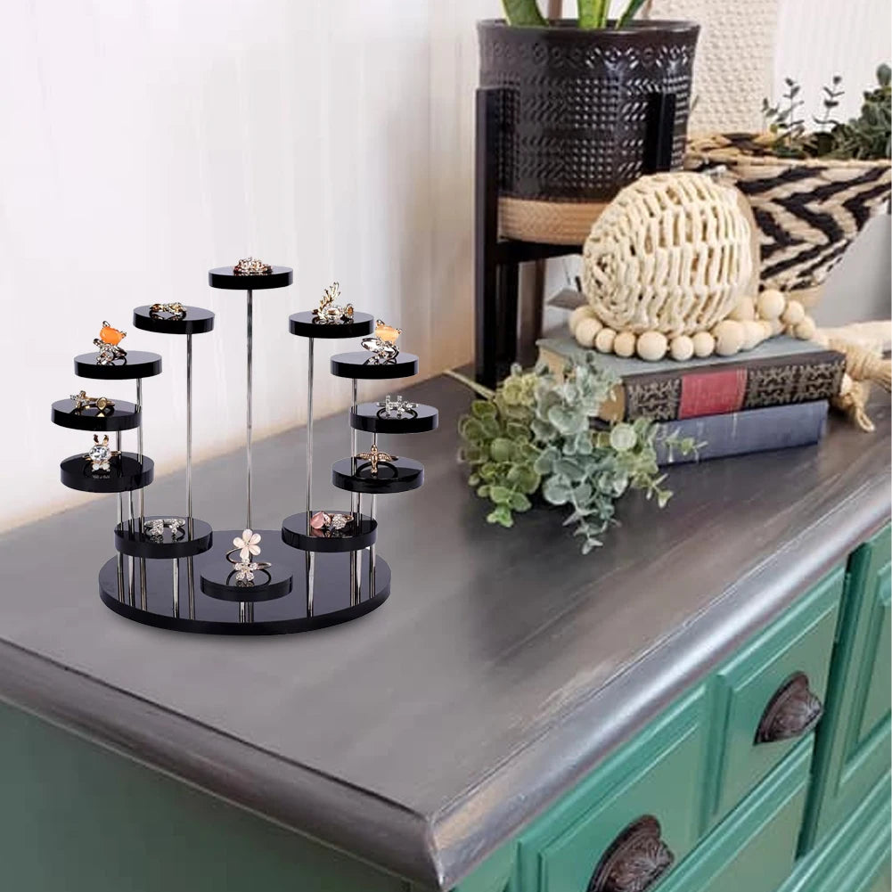 Acrylic Jewelry Display Rack - Non Slip Staggered Design