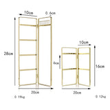 Golden Jewelry Display Stand Organizer