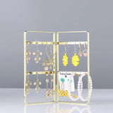 Golden Jewelry Display Stand Organizer