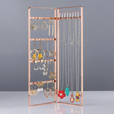 Golden Jewelry Display Stand Organizer