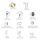 Earring Jewelry Making Kit Beads Findings Set With Pliers Silver DIY