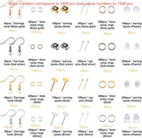Earring Making Kit with Hooks, Posts and Backs for Earrings