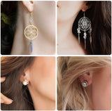 Earring Making Kit with Hooks, Posts and Backs for Earrings