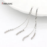 14K Plated Brass Zircon Tassel Pendants for Earring Making