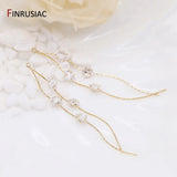 14K Plated Zircon Tassel Pendants for Earrings