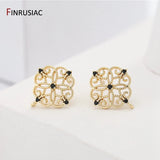 14K Plated Stud Earring Findings DIY Jewelry Accessories