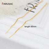 14K Gold Plated Tassel Chain Ear Wire Earrings Findings
