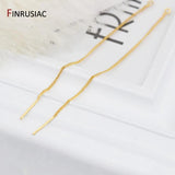 14K Gold Plated Tassel Chain Ear Wire Earrings Findings