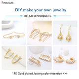 Inlaid CZ Zircon 14k Real Plated Hook Earring Findings