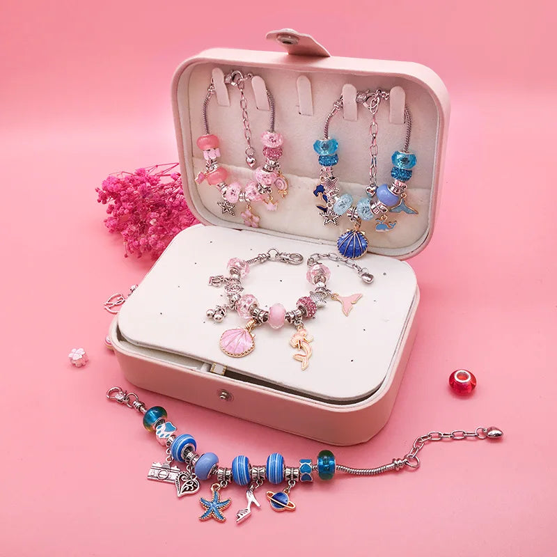 Colorful Beaded Children's Crystal Bracelet Accessories Pack