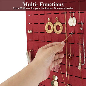 Earring Organizer Hanging Earring Holder Felt Wall Mount Earring Display Holder