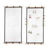 Wooden & Mesh Earring Organizer Wall Holder Display 23.6x11.8in