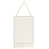 Metal Grid Earring Organizer Hanging Hook Necklace Ring Bracelet Holder