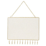 Metal Grid Earring Organizer Hanging Hook Necklace Ring Bracelet Holder