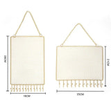 Metal Grid Rectangle Wall Shelf Earring Organizer