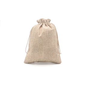 Natural Beaded Bag 17x23cm Jute Pouch for Earrings 5Pcs/Lot
