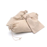 Natural Beaded Bag 17x23cm Jute Pouch for Earrings 5Pcs/Lot
