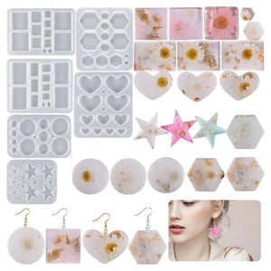 Earring Pendant Epoxy Silicone Mould 3D Casting Mold DIY Craft Making