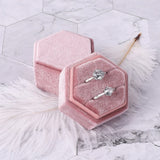 Earring Pendant Jewelry Case Ring Earrings Gift Box with 2 Slots