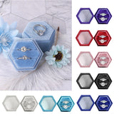 Earring Pendant Jewelry Case Ring Earrings Gift Box with 2 Slots